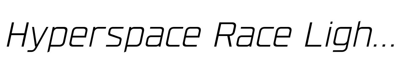 Hyperspace Race Light Italic
